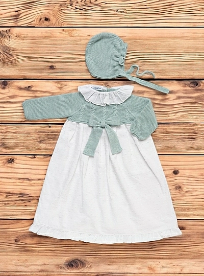 Conjunto unisex faldón y capota colección Acuarela