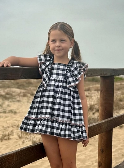 Conjunto vestido y braguita colección Vichy Noir