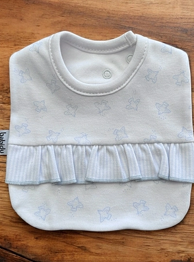 Cotton bib with snap, Aire collection