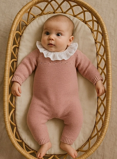 Cozy knitted romper in two colors from La Martinica