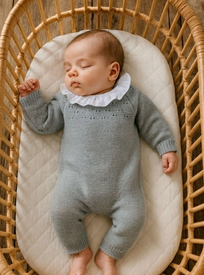 Cozy knitted romper in two colors from La Martinica