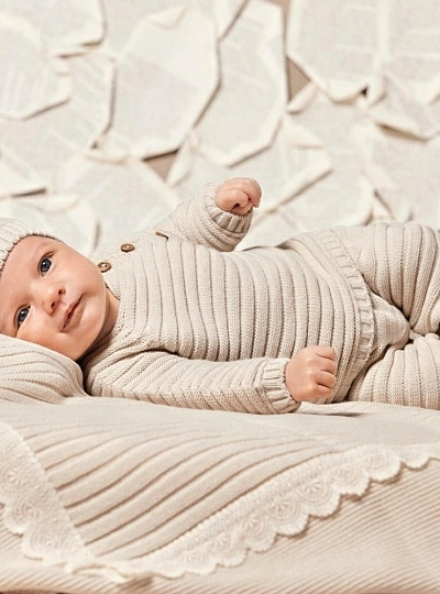 Cream-colored knit set. 4 pieces. Sonata Collection.
