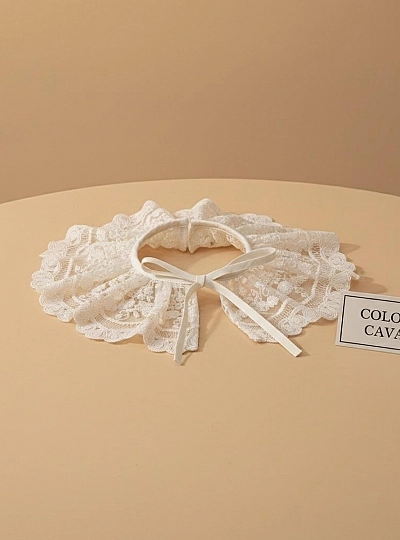 Cuello de encaje para bebé desmontable | Complemento de ceremonia Cuello de encaje para bebé desmontable | Complemento de ceremonia