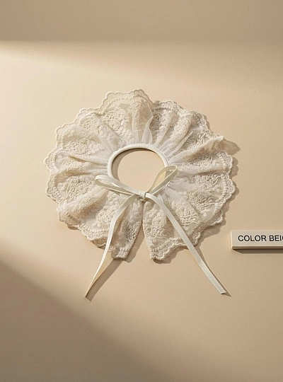 Cuello de encaje para bebé desmontable | Complemento de ceremonia Cuello de encaje para bebé desmontable | Complemento de ceremonia