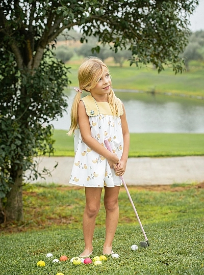 Dress with little hens, Anfora collection