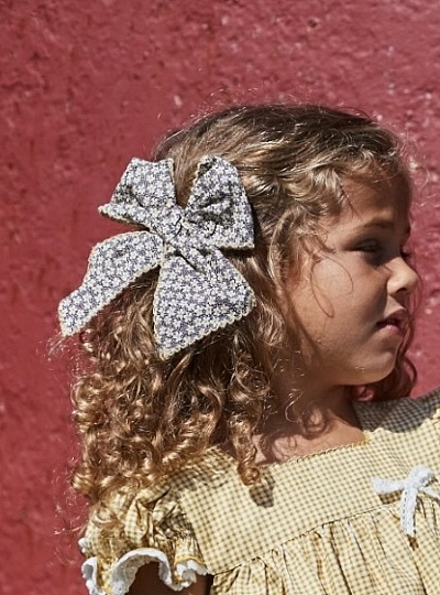 Flower bow with clip 5 Lobitos de La Martinica collection