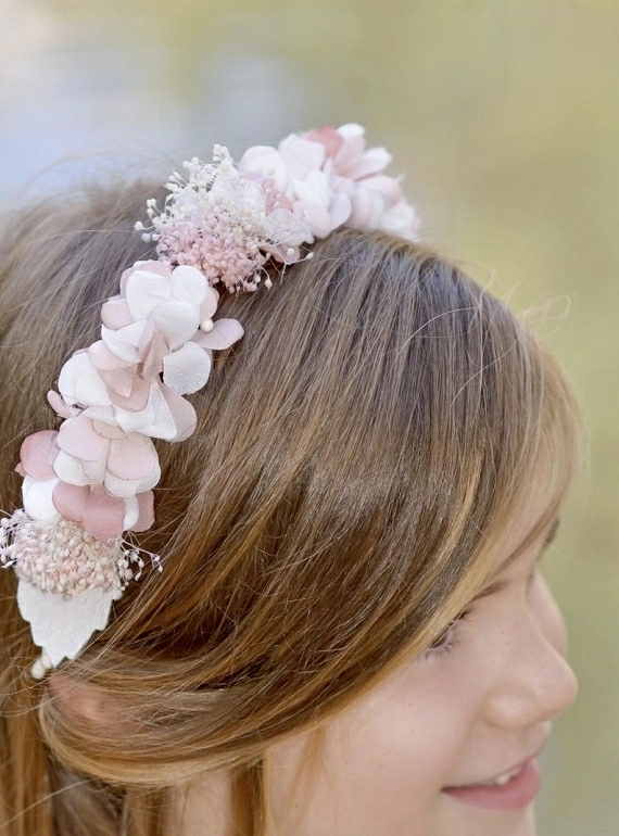 Flower crown or headband in three colors Ninfa Collection