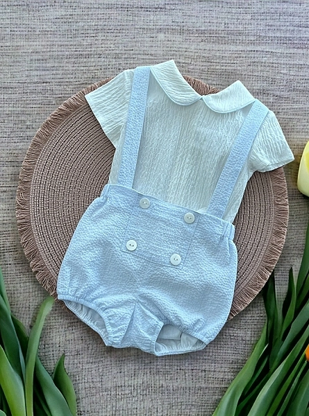 Frog and blouse set for boy Lily collection