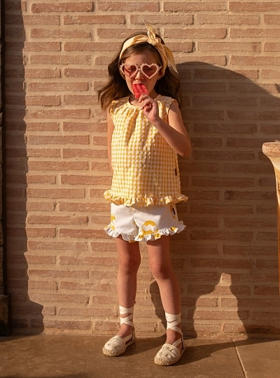 Girl's blouse and shorts set from the Riviera collection