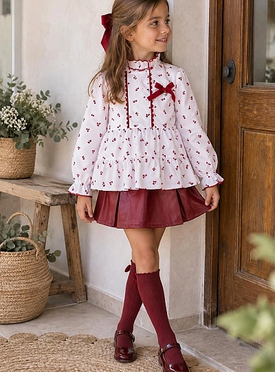 Girls' blouse and skort set – Mon Petit Bonbon Girls' blouse and skort set – Mon Petit Bonbon