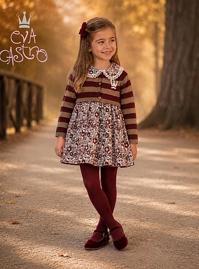 Girls' floral dress, jacket and bloomers set – Eva Castro Girls' floral dress, jacket and bloomers set – Eva Castro
