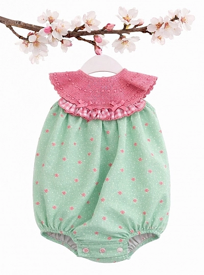 Girl's romper mint and strawberry Girl's romper mint and strawberry