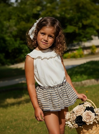 Girls' set: blouse and skirt shorts, Cervantes collection