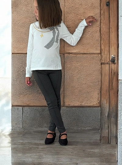 Girls' set of leggings and a t-shirt from the Pearls collection
