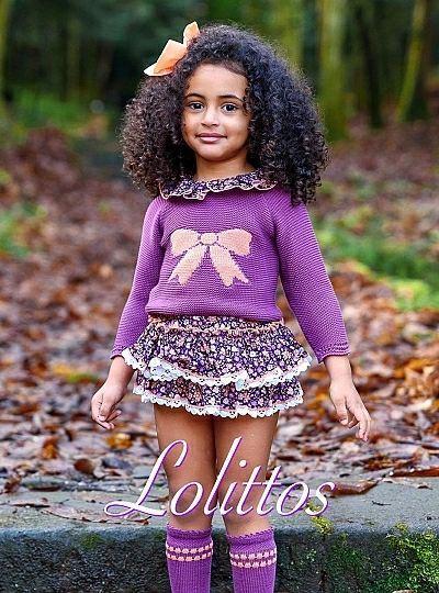Girls' sweater and panty set from the Alicia collection by Lolittos