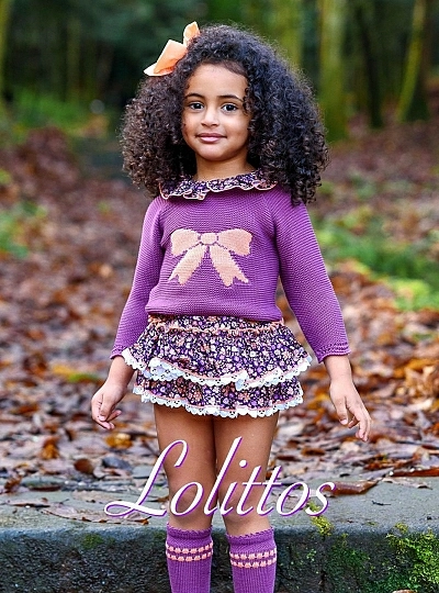 Girls' sweater and panty set from the Alicia collection by Lolittos