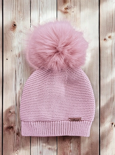 Gorrito con pompón de pelo sintético. Varios colores. Unisex Gorrito con pompón de pelo sintético. Varios colores. Unisex