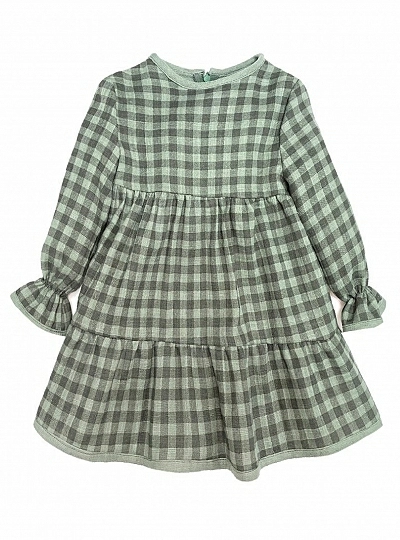 Green Olive collection checked dress