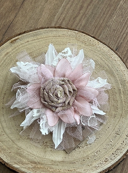 Headdress with clip in two colors. Rose Collection