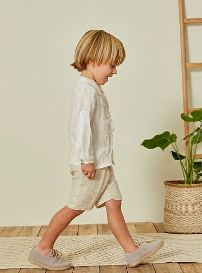 Ivory collection shirt and pants set for boy