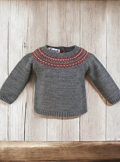 Jersey bebé niño color gris colección Abetos Jersey bebé niño color gris colección Abetos