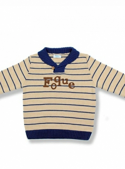 Jersey de Foque azul royal y camel. O-Inv