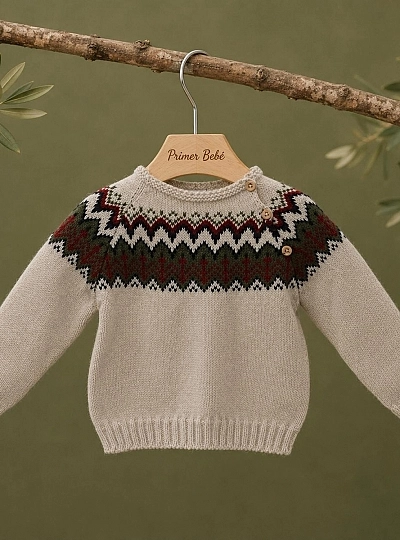 Jersey de punto para bebé niño colección Greca Jersey de punto para bebé niño colección Greca