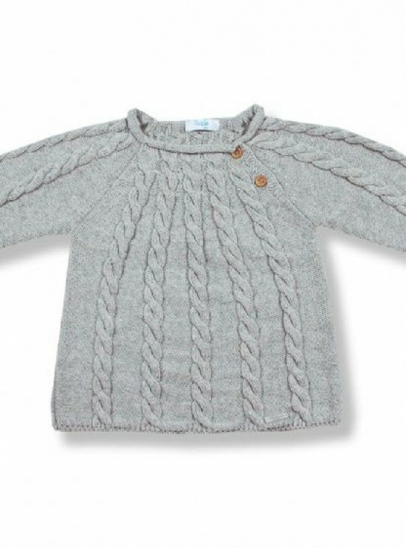 Jersey para niño de Foque color gris con ochos