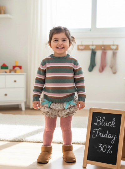 Jersey y braguita para niña de Pio Pio colección Boomer