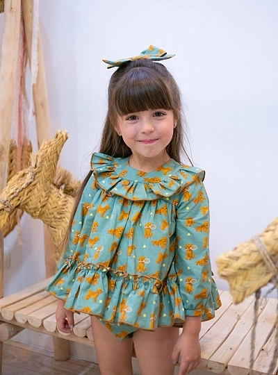 Jesusito niña con braga estampado perros – Mon Petit Jesusito niña con braga estampado perros – Mon Petit