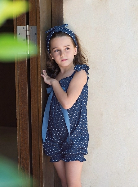 Jumpsuit for girls by Eve Children. Jeans. P-Summer Collection