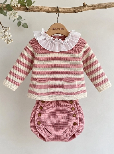 La Martinica Girls' Peplum Top and Bloomer Set La Martinica Girls' Peplum Top and Bloomer Set