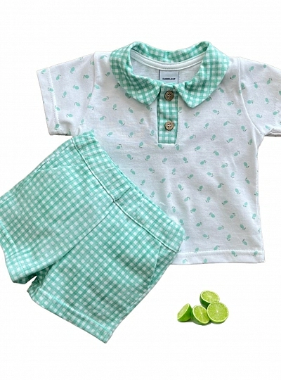 Lemons collection t-shirt and pants set