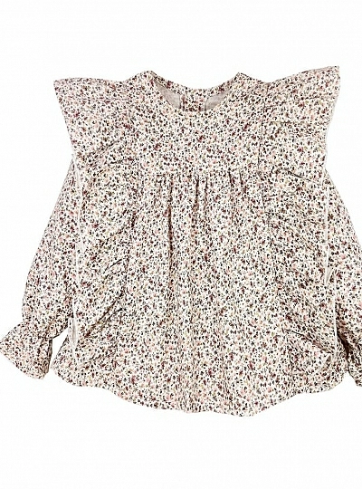 Liberty flower blouse with ruffles. Eve Children. Colección Rose