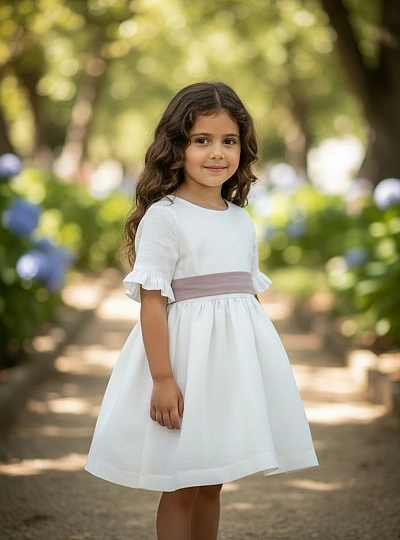 Linen dress for flower girls or special occasions. Aura Collection Linen dress for flower girls or special occasions. Aura Collection