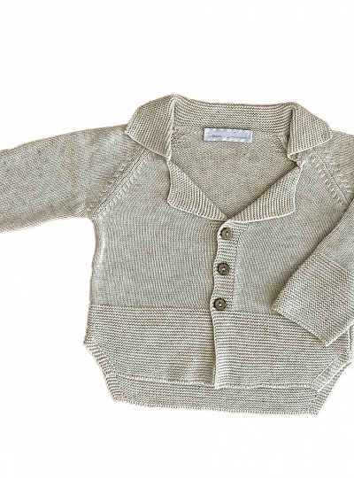 Long jacket for children in linen. Special christening or dressing