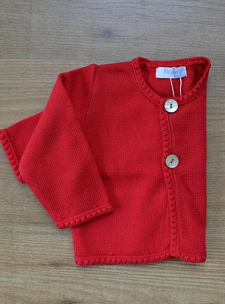 Long jacket red color Foque. P-V
