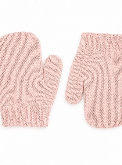 Manoplas de Punto para Bebé – Azulón, Rosa Nude y Turrón