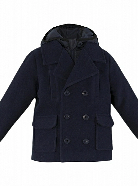 Navy cloth trenka for boy. Two coats in one