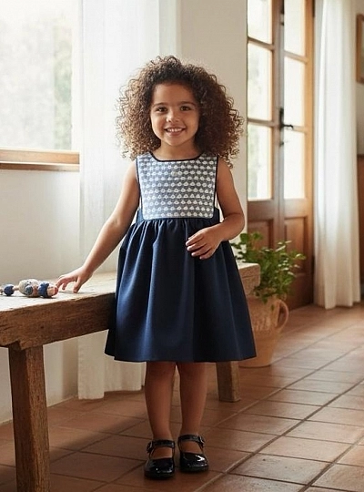 Navy piqué dress from the Holidays at Sea collection