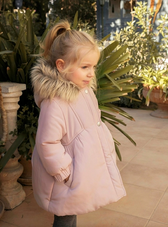 Pale pink coat for girls. Novelty