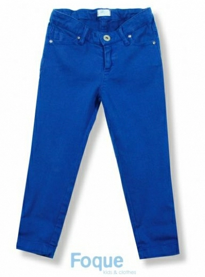 Pantalón básico Jeans azul Royal de Foque. O-Inv