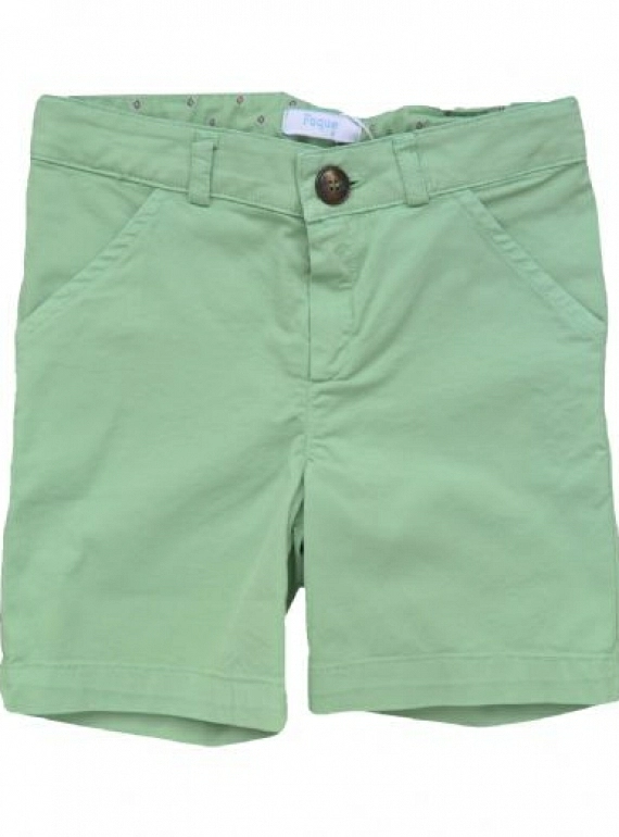 Pantalón corto de loneta color verde marca Foque. P-V