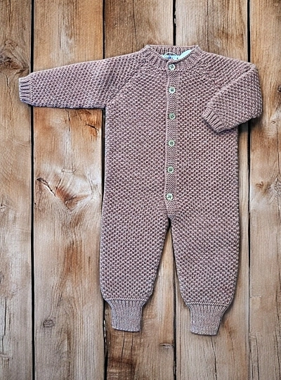Pelele unisex en punto de arroz colección Mistral