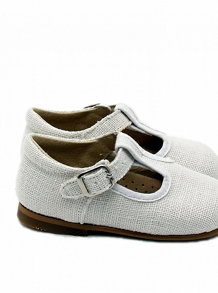 Pepito shoe for a boy in rustic linen. Special Ceremony