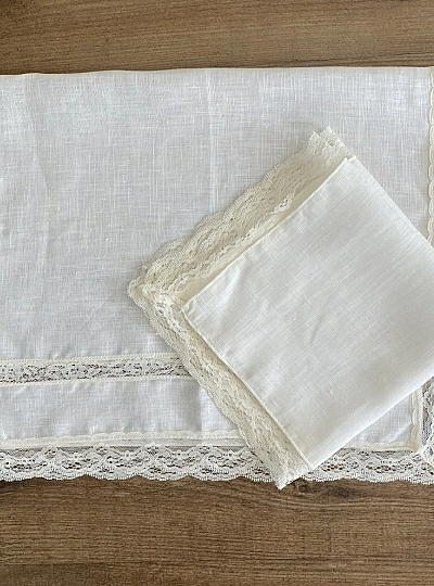 Personalized christening handkerchief or towel.