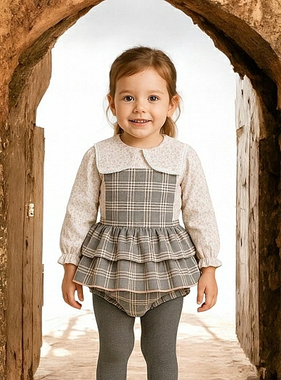 Pinafore and blouse set from the Winter Mist collection by La Peppa