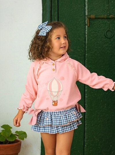Pink Balloons collection sweatshirt and panties set by Mon Petit Bonbon Pink Balloons collection sweatshirt and panties set by Mon Petit Bonbon