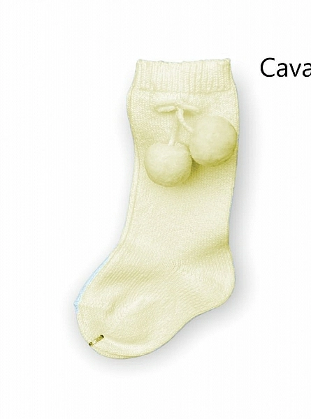 Plain high sock with tassels. unisex