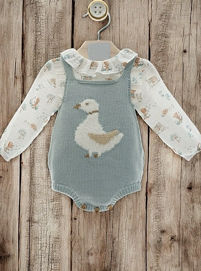 Romper and blouse set in two colors Muslin collection